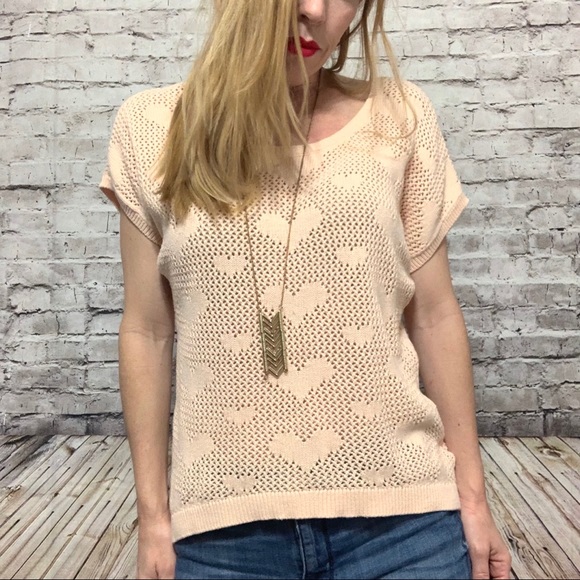 ‼️2B BEBE HEART KNIT SWEATER Size M‼️ - Picture 4 of 16